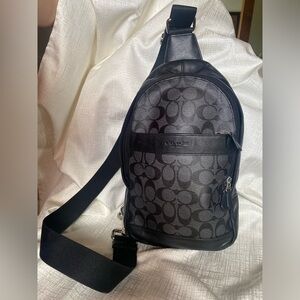 Coach Signature PVC Charles pack/sling backpack/fanny pack/Coach crossbody